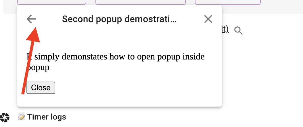 nested popup